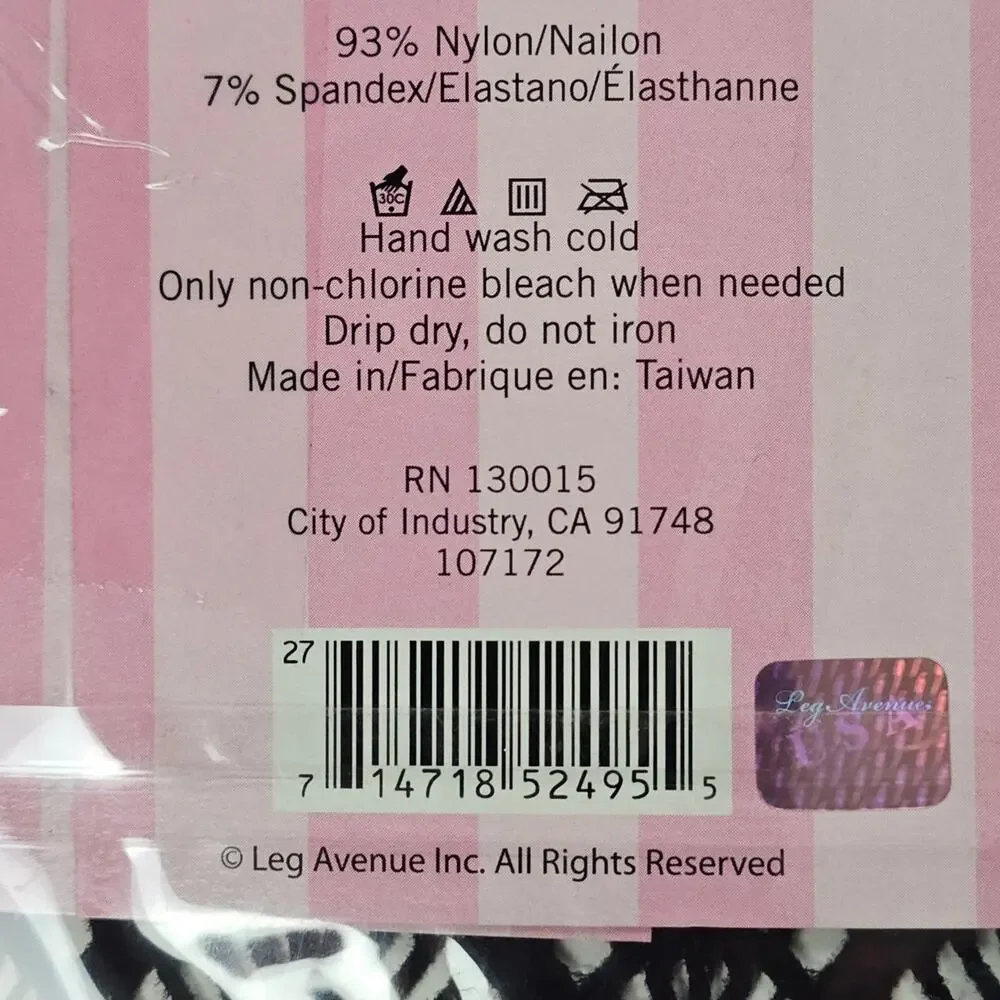 NWT Leg Avenue Tights One Size Black Mermaid Lace Sexy Pantyhose Lingerie - Picture 4 of 4